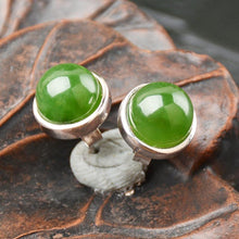 Jade Nephrite Silver Jade Earrings
