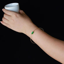 Jade Jadeite 18k Gold-Filled Jade Bracelet