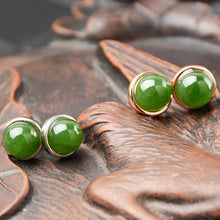 Jade Nephrite Silver Jade Earrings