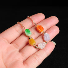 Natural jade bracelet jadeite gold Pixiu bracelet