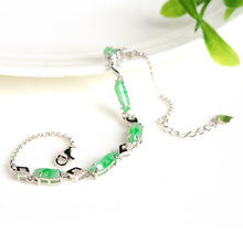Natural Jade Bracelet Jadeite Silver Bracelet