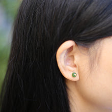 Natural Jade Earrings Nephrite Silver Earrings