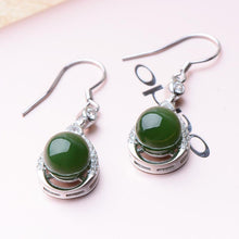 Jade Nephrite Silver Jade Earrings