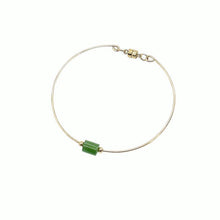 Jade Nephrite 18k Gold-Filled Jade Bracelet