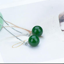 Jade Nephrite Silver Jade Earrings