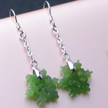 Jade Nephrite Silver Jade Earrings