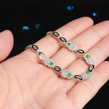 Natural jade jadeite silver bracelet wholesale