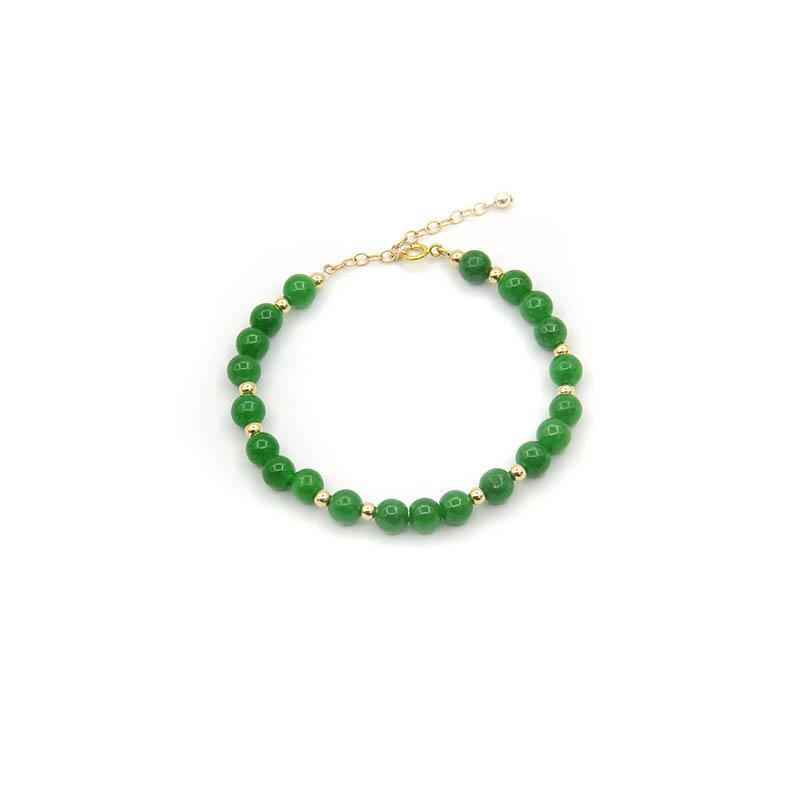 Jade Jadeite 18k Gold-Filled Jade Bracelet