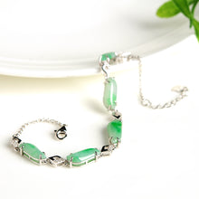 Natural Jade Bracelet Jadeite Silver Bracelet