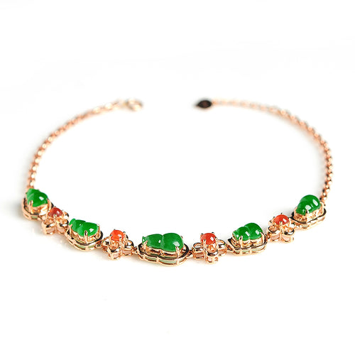 Natural jade bracelet jadeite gold bracelet