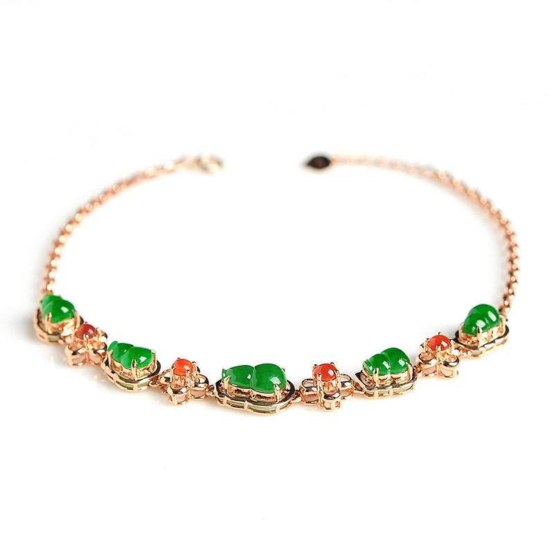 Natural jade bracelet jadeite gold bracelet