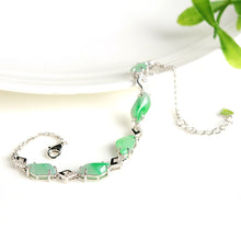 Natural Jade Bracelet Jadeite Silver Bracelet
