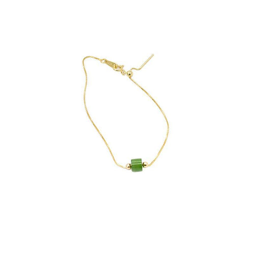 Jade Nephrite Silver Jade Bracelet