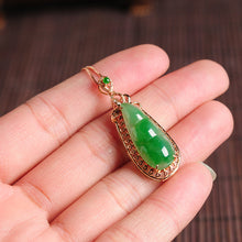Natural jade pendant jadeite gold pendant necklace