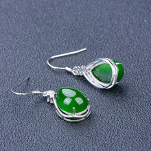 Jade Nephrite Silver Jade Earrings