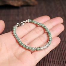 Natural jade jadeite silver bracelet wholesale