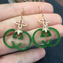Natural Jade Earrings Nephrite Earrings