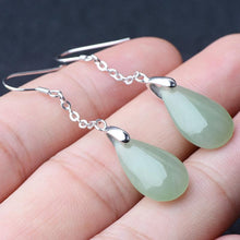 Jade Nephrite Silver Jade Earrings