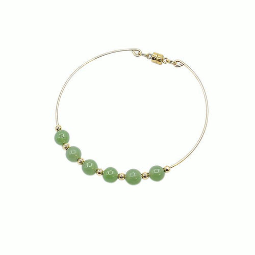 Jade Nephrite 18k Gold-Filled Jade Bracelet