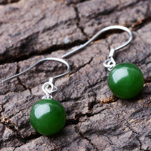 Jade Nephrite Silver Jade Earrings