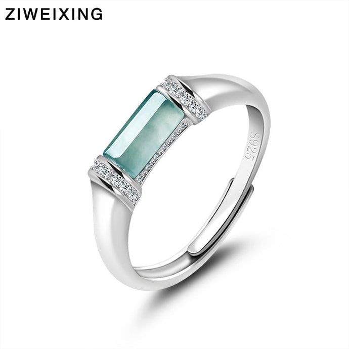 Natural Jade Ring Spotlight: The Adjustable S925 Silver & Jadeite Band