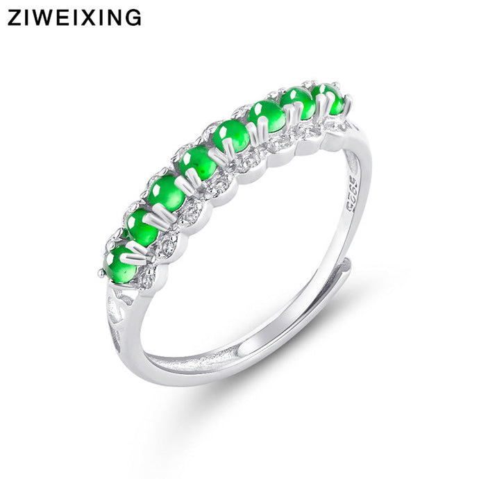 Type A Jadeite and Sterling Silver: The Perfect Adjustable Statement Ring