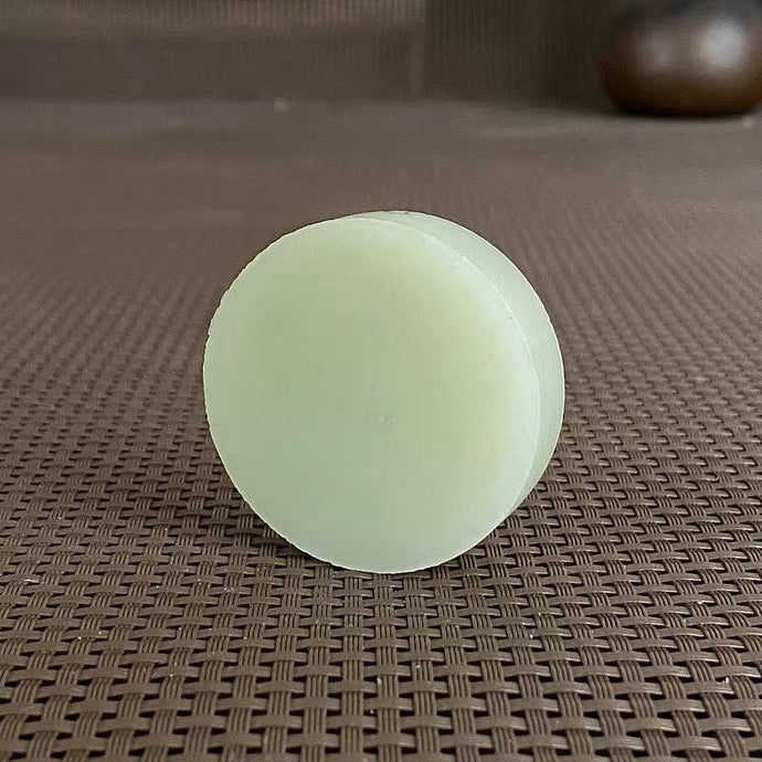 Natural Round Raw Jade Stone - Premium Kunlun Nephrite Specimen