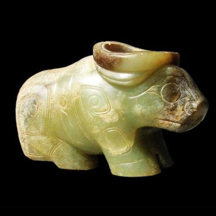 Taste of Western Zhou Dynasty jade animals such as cattle and sheep