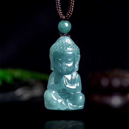 Natural Jade Pendant Baby Buddha Jadeite Pendant