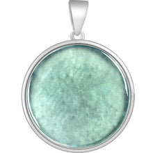Natural Jade Pendant Silver Jadeite Pendant