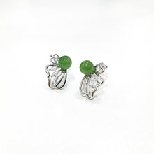 【Ethereal Butterfly】Natural Jade Earrings Nephrite Silver Earrings