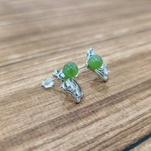 【Ethereal Butterfly】Natural Jade Earrings Nephrite Silver Earrings