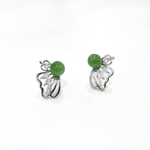 【Ethereal Butterfly】Natural Jade Earrings Nephrite Silver Earrings