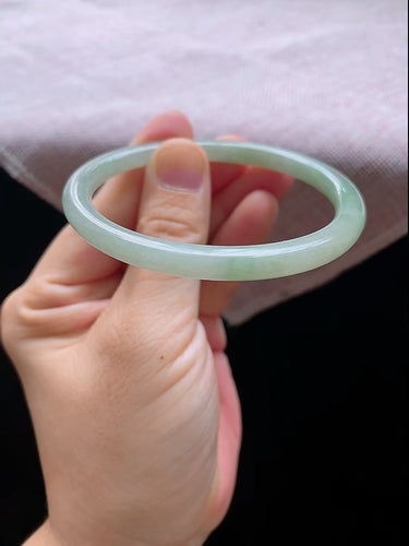 Natural Jade Bangle Jadeite Bangle Internal Diameter 55.8mm TUBE469