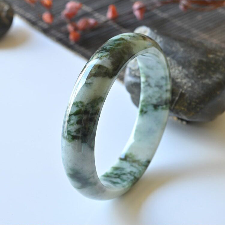 Natural Jade Bangle Round Jadeite Bangle