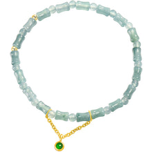 Natural Jade Bracelet Bamboo Silver Jadeite Bracelet