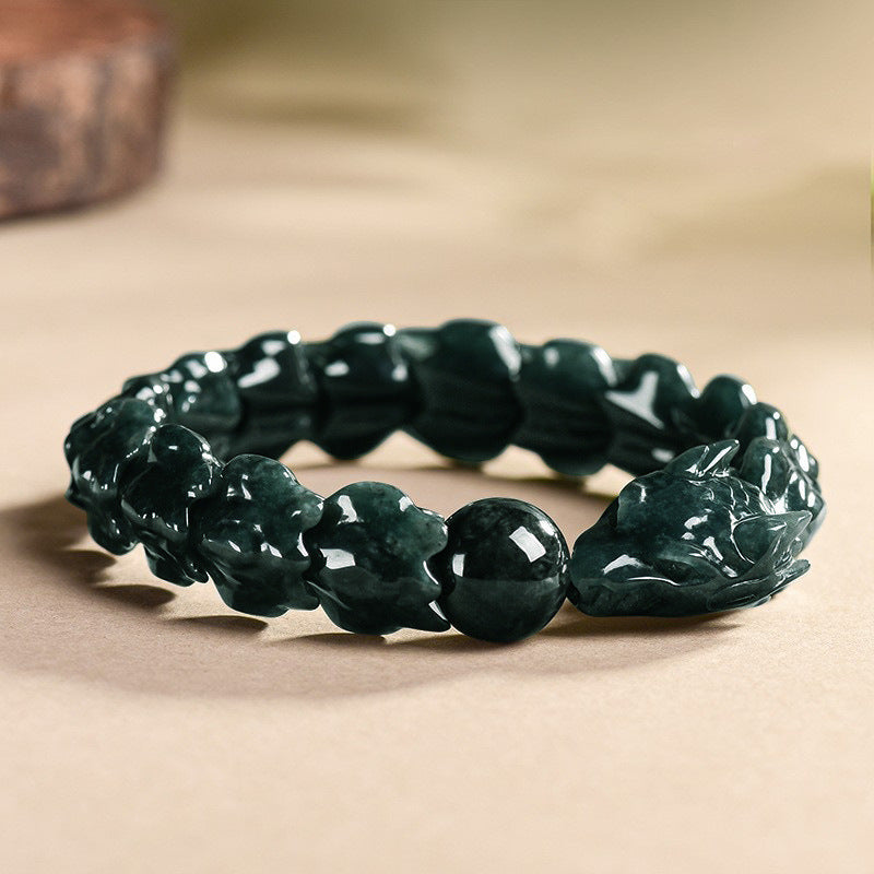 Natural Jade Bracelet Dragon Jadeite Bracelet