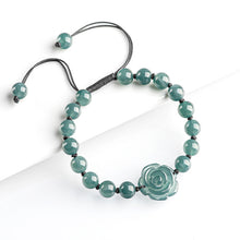 Natural Jade Bracelet Flower Jadeite Bracelet