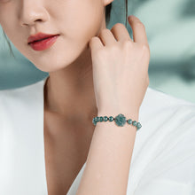 Natural Jade Bracelet Flower Jadeite Bracelet