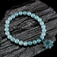 Natural Jade Bracelet Flower Jadeite Bracelet