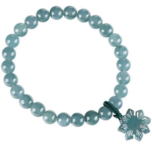 Natural Jade Bracelet Flower Jadeite Bracelet