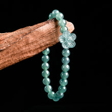 Natural Jade Bracelet Flower Jadeite Bracelet