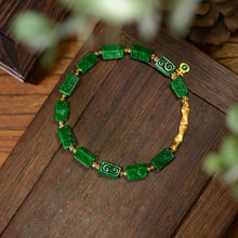 Natural Jade Bracelet Gold Jadeite Bracelet