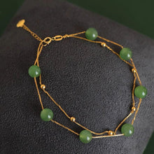 Natural Jade Bracelet Gold Nephrite Bracelet