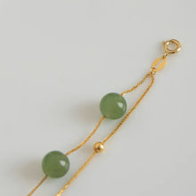 Natural Jade Bracelet Gold Nephrite Bracelet