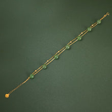 Natural Jade Bracelet Gold Nephrite Bracelet