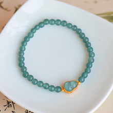Natural Jade Bracelet Hulu Silver Jadeite Bracelet