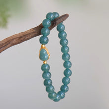 Natural Jade Bracelet Hulu Silver Jadeite Bracelet