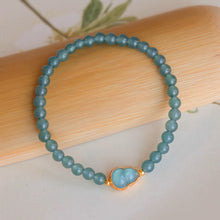 Natural Jade Bracelet Hulu Silver Jadeite Bracelet
