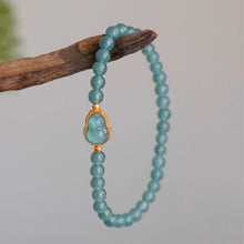 Natural Jade Bracelet Hulu Silver Jadeite Bracelet